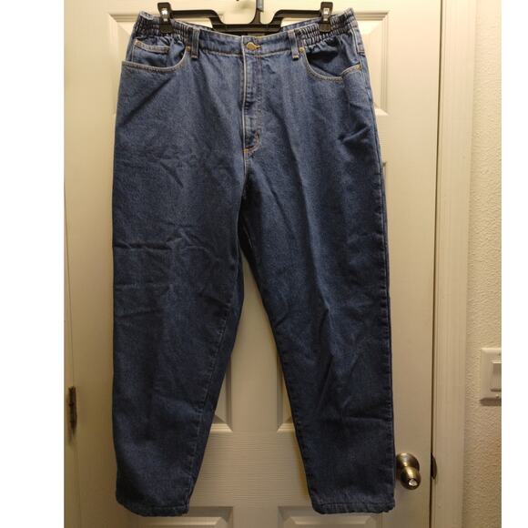 L.L. Bean Women's Size 18W (27" Inseam) Original Fit Relaxed Flannel Lined Jeans - Picture 1 of 5